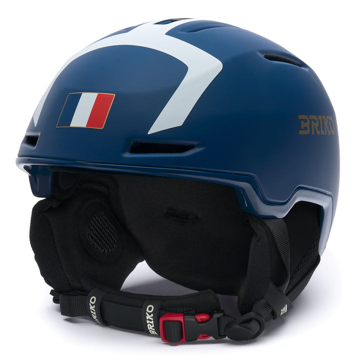Unisex Blue and White Ski Helmet for All-Mountain Use 1
