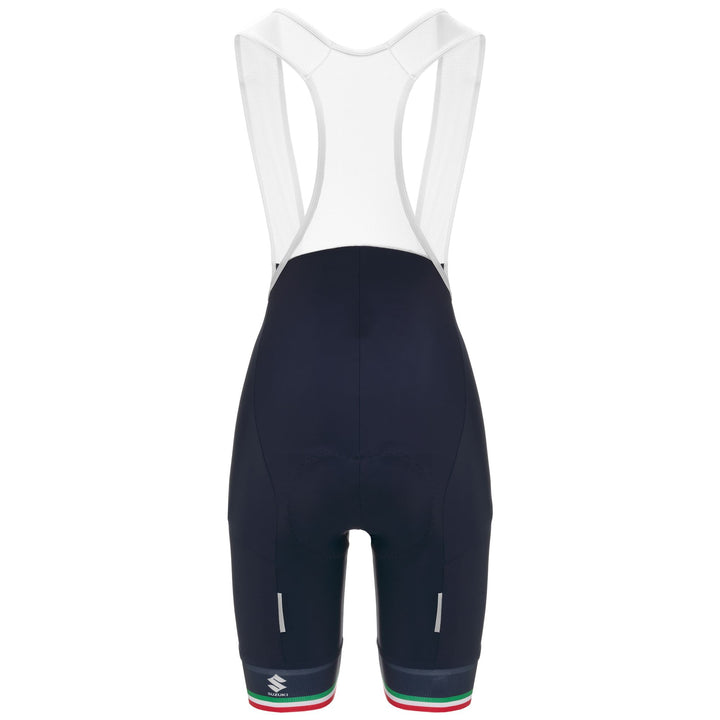 Blue Woman Triathlon Bib Shorts with Compression and Gel Pad 3