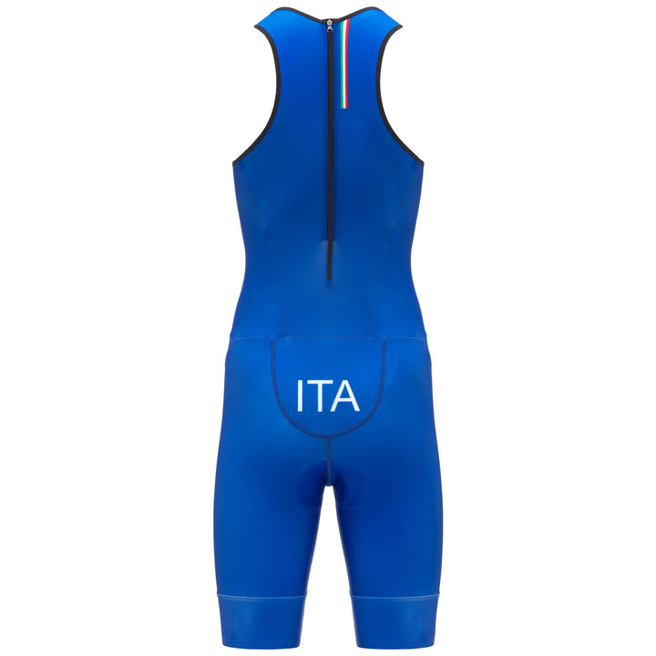 Blue Men's Triathlon Bodysuit with Water-Repellent Treatment 3