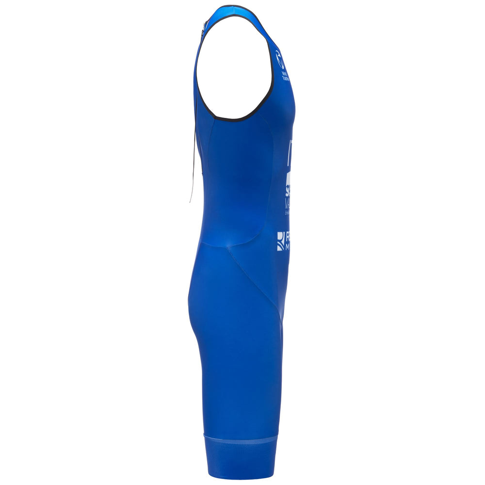 Blue Men's Triathlon Bodysuit with Water-Repellent Treatment 02