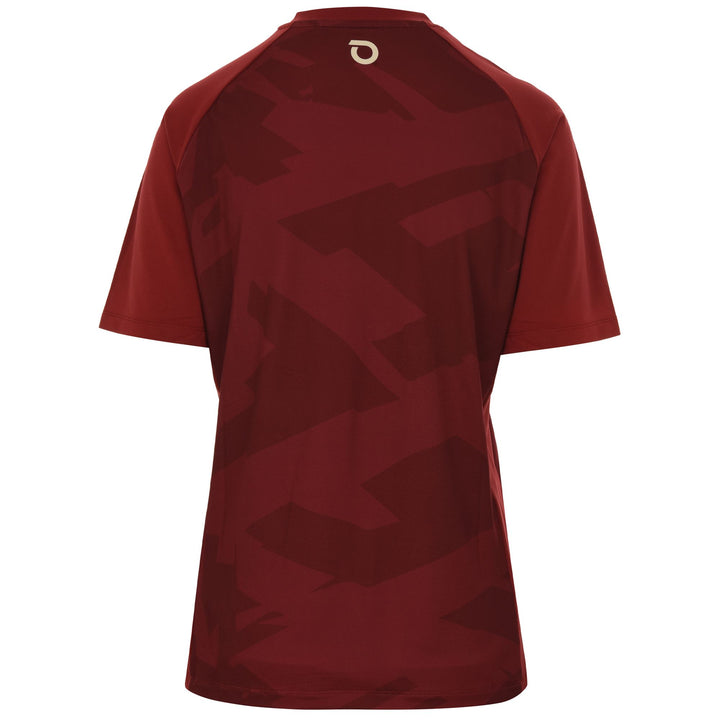 Red Women's Mountain Bike Jersey with Camouflage Graphic 3