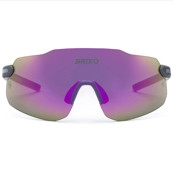 Lunettes de soleil sport unisexes grises et violettes à 3 verres 1