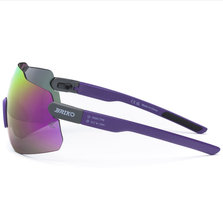Unisex Grey and Purple Sport Sunglasses with 3 Lenses 2