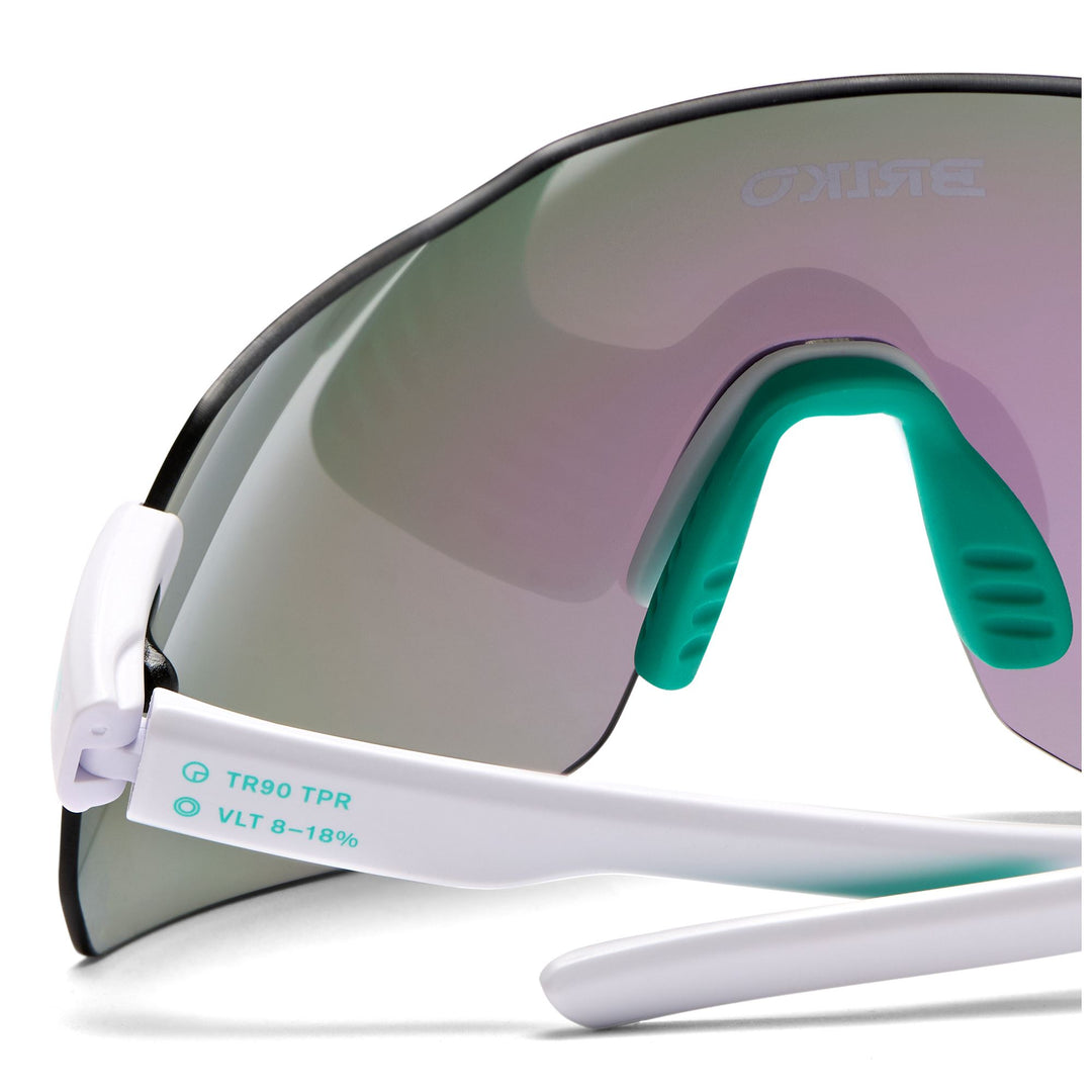 Unisex White and Green Lightweight Sport Sunglasses with 3 Lenses main