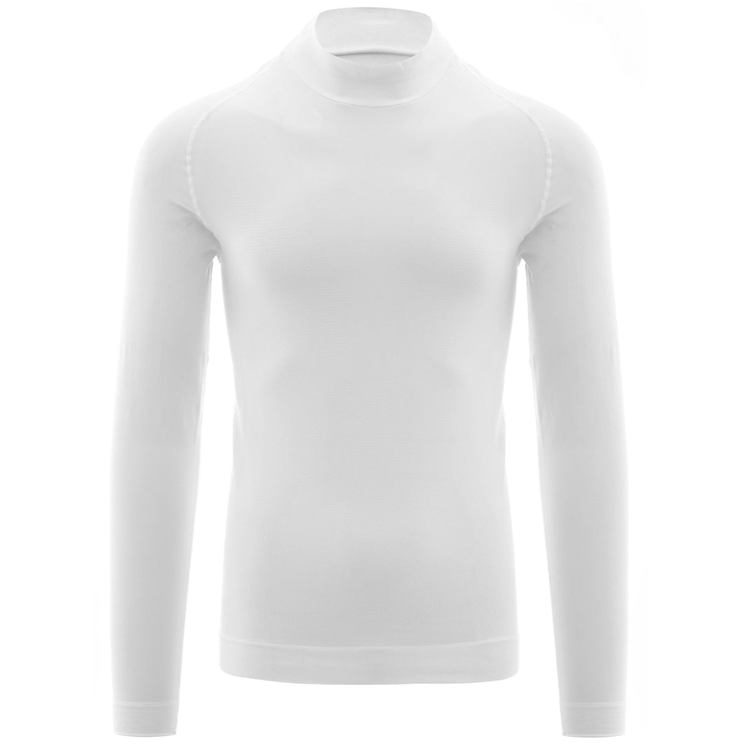 Unisex White Cycling Skin Fit Long-Sleeve T-Shirt 01
