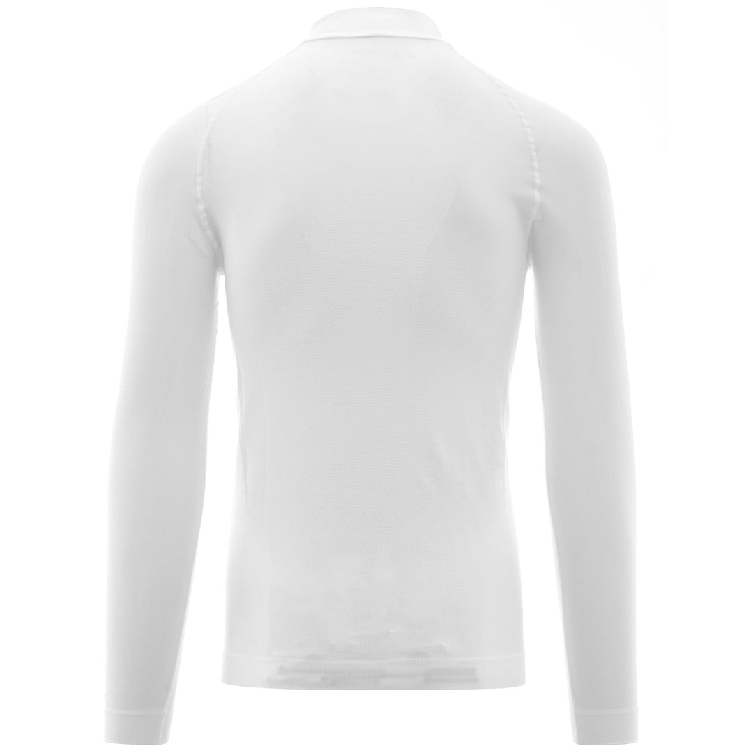 Maillot unisexe blanc à manches longues pour le cyclisme coupe ajustée main
