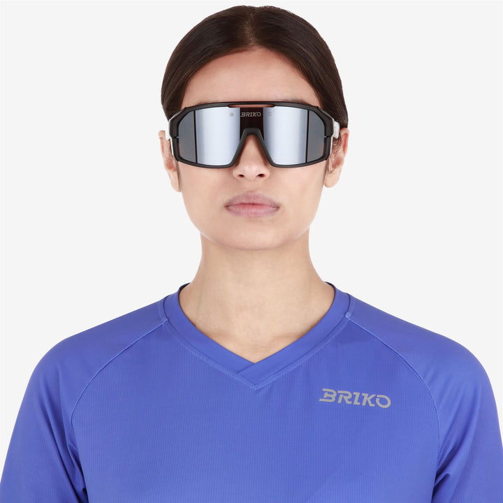 Occhiali da sole modulari neri unisex per mountain bike 5