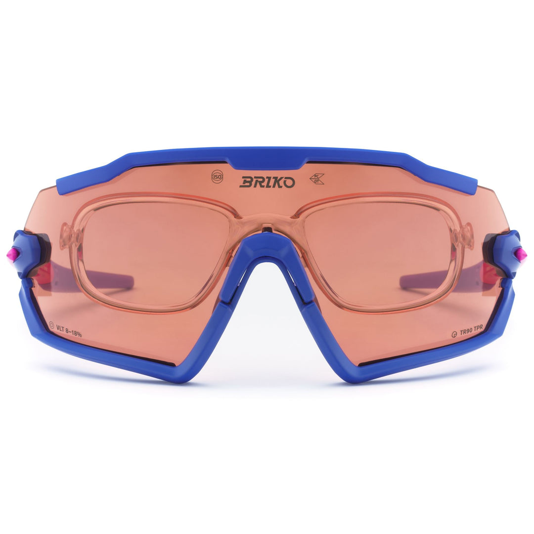 Unisex Blue and Multicolour Sport Sunglasses with Optical Adapter main