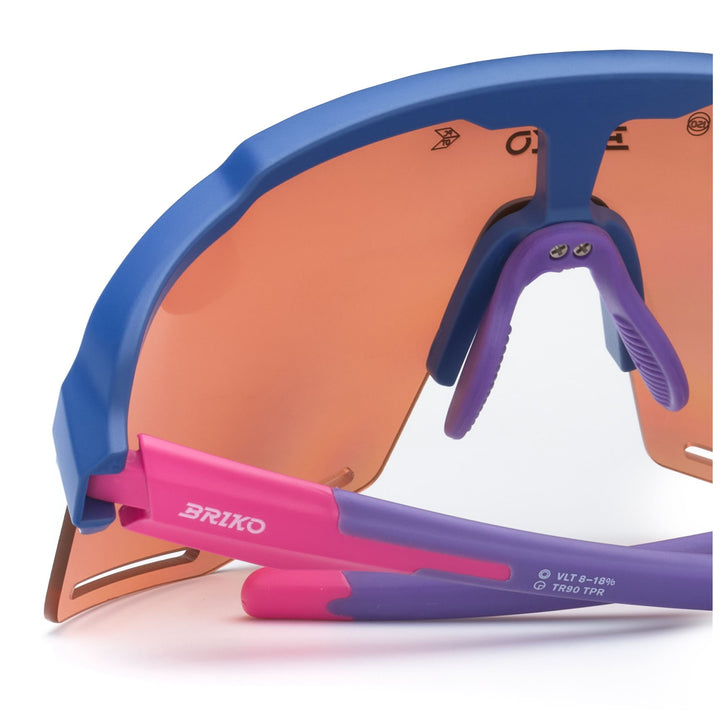 Unisex Blue and Multicolour Sport Sunglasses with Optical Adapter 5