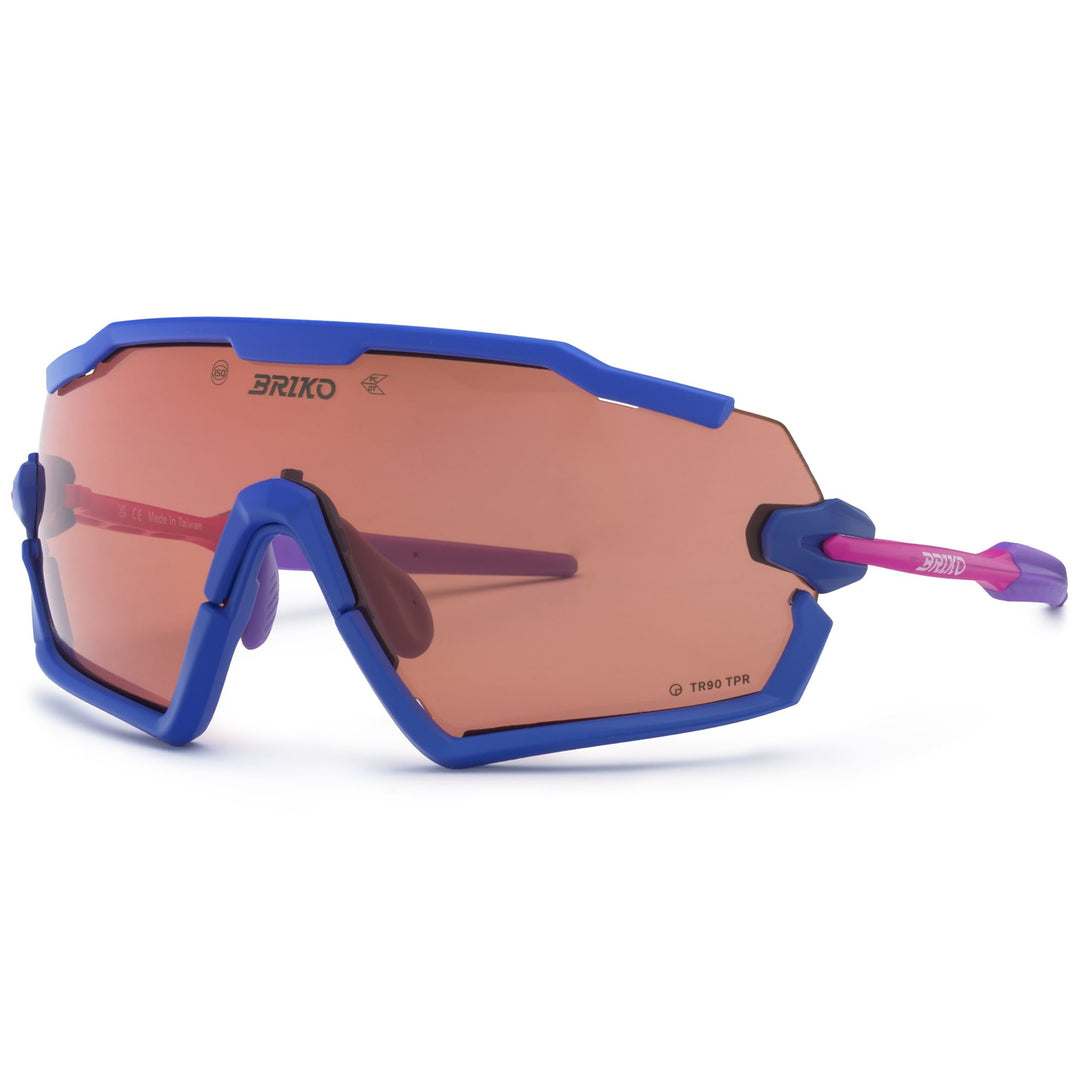 Unisex Blue and Multicolour Sport Sunglasses with Optical Adapter main
