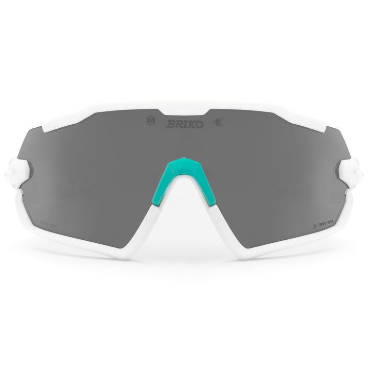 Unisex White and Green Sport Sunglasses for Active Athletes 1