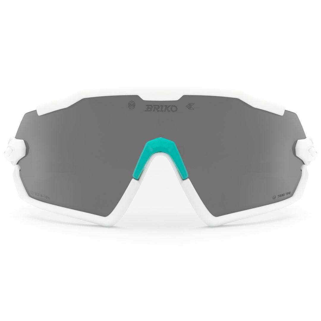 Unisex White and Green Sport Sunglasses for Active Athletes 01