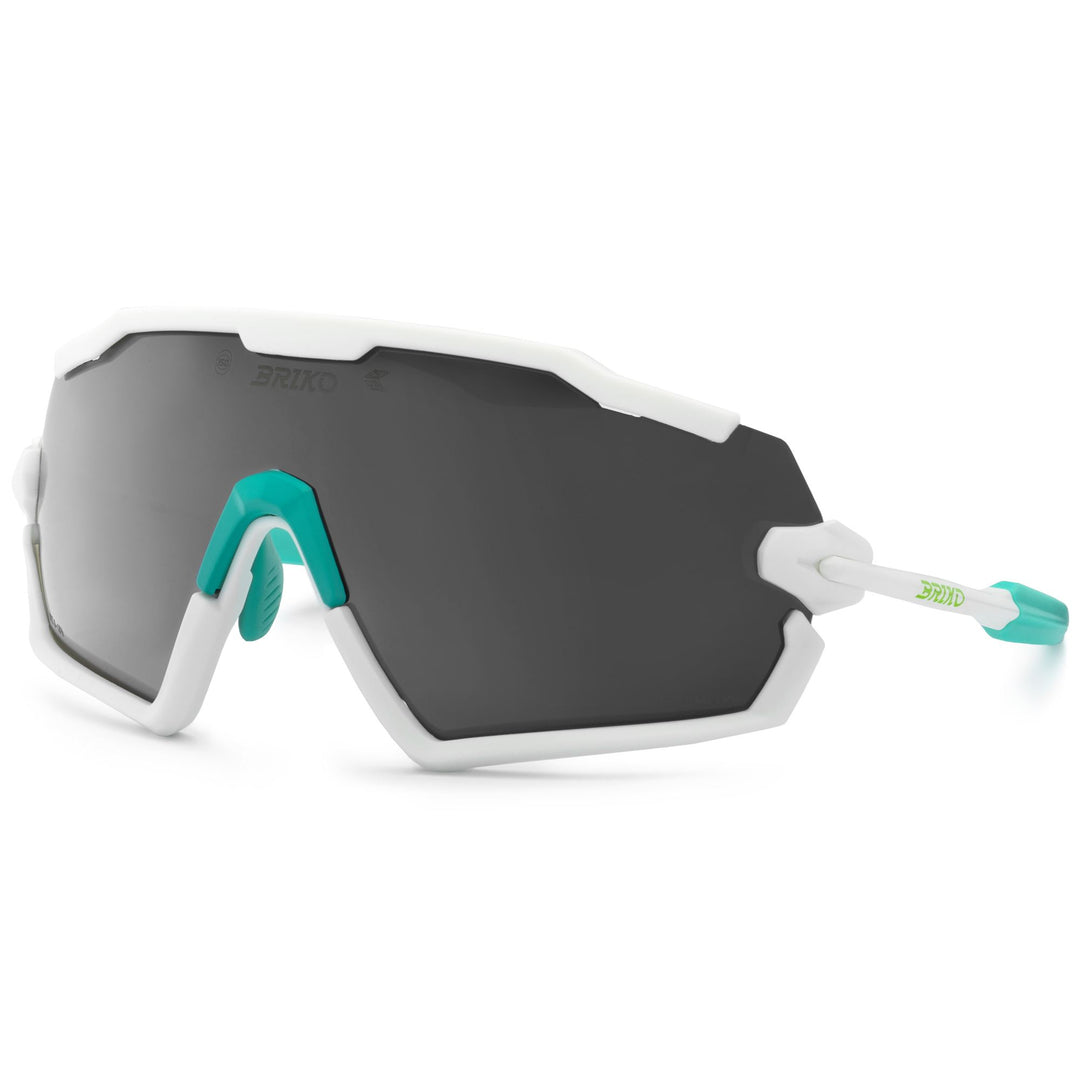 Unisex White and Green Sport Sunglasses for Active Athletes main