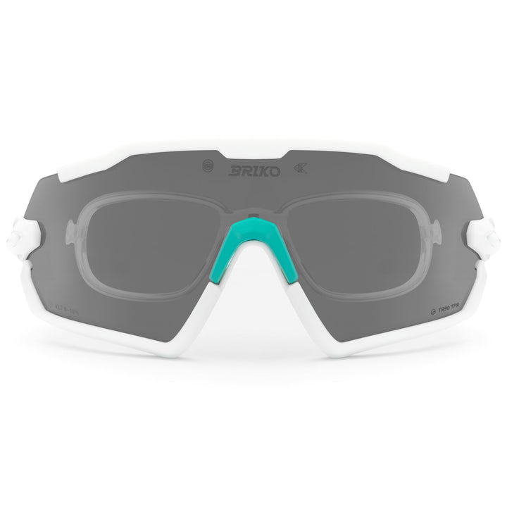 Unisex White and Green Sport Sunglasses for Active Athletes 2