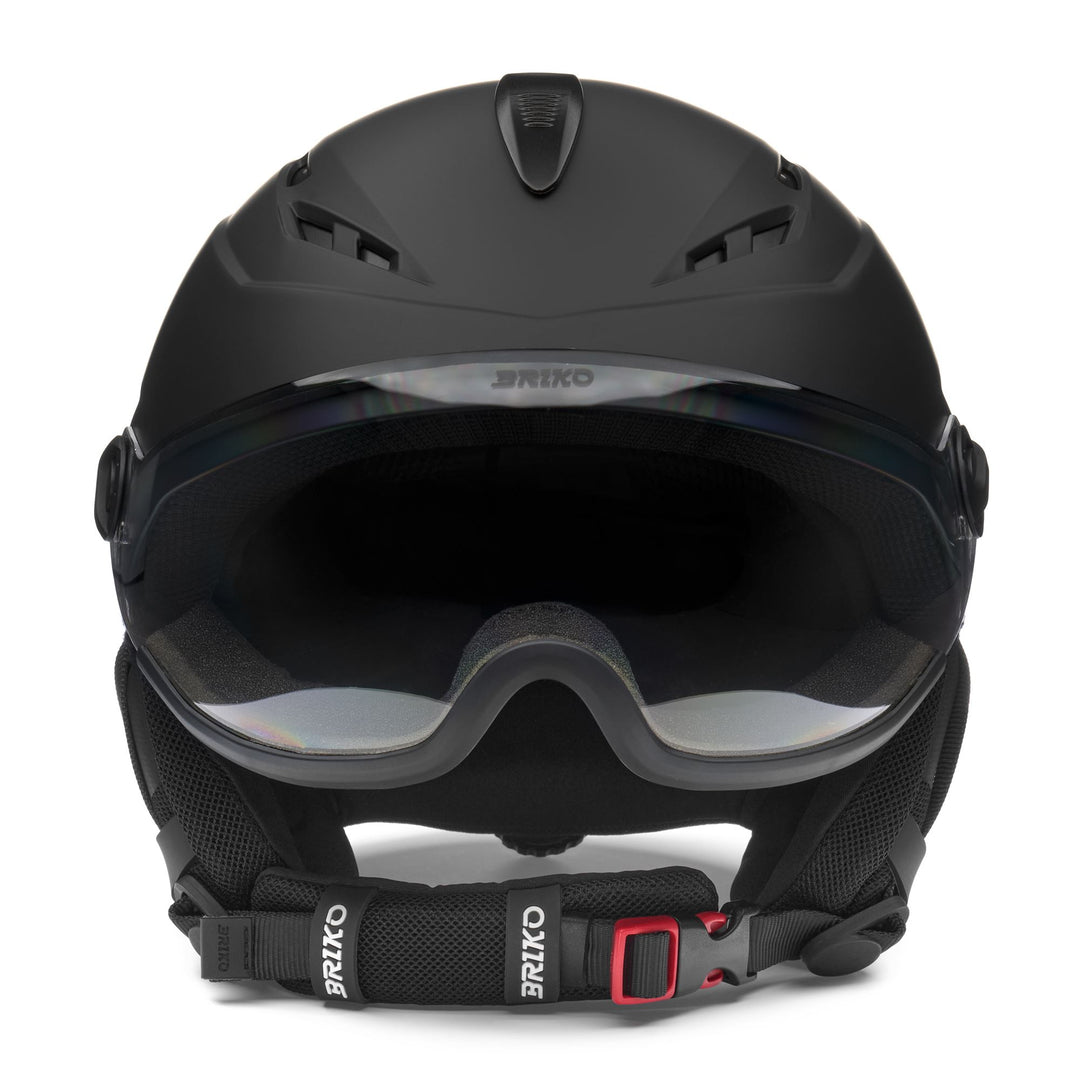 Casque de ski unisexe noir avec visière photochromique et ventilation main