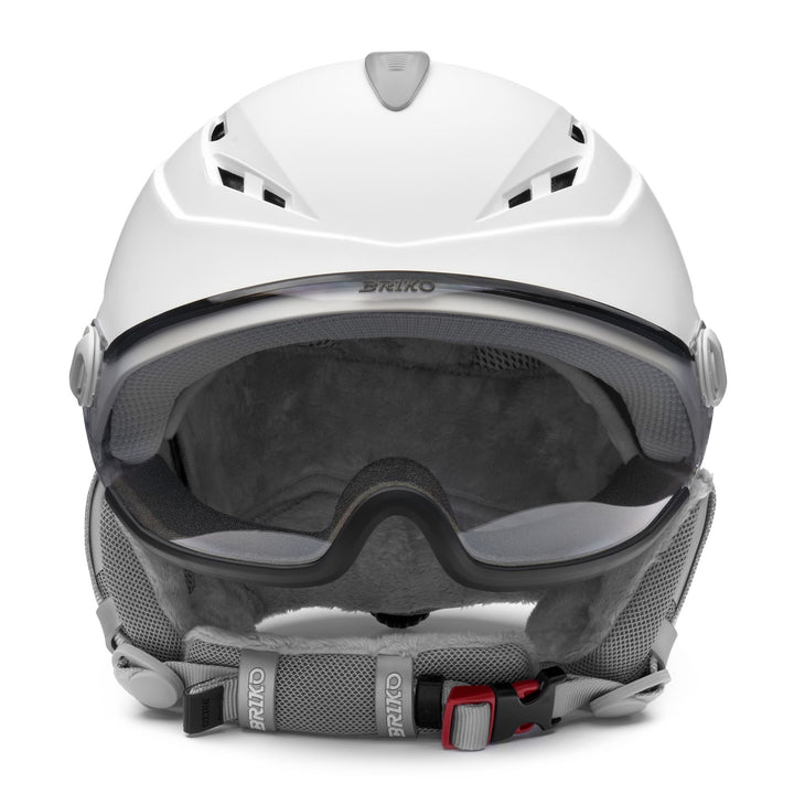 Casco da sci grigio da donna con visiera fotocromatica per una sicurezza ottimale 3