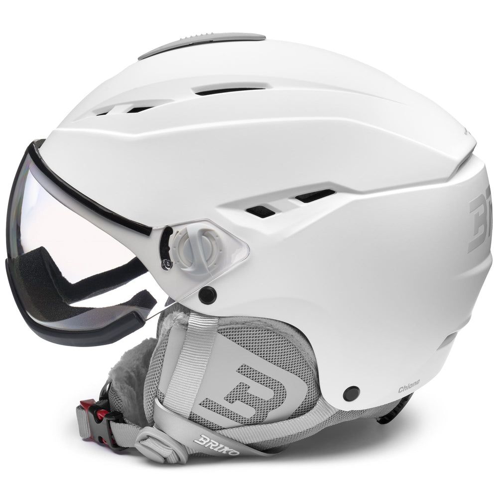 Casco da sci grigio da donna con visiera fotocromatica per una sicurezza ottimale 02
