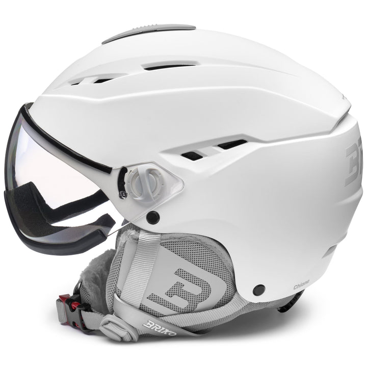 Casco da sci grigio da donna con visiera fotocromatica per una sicurezza ottimale 2