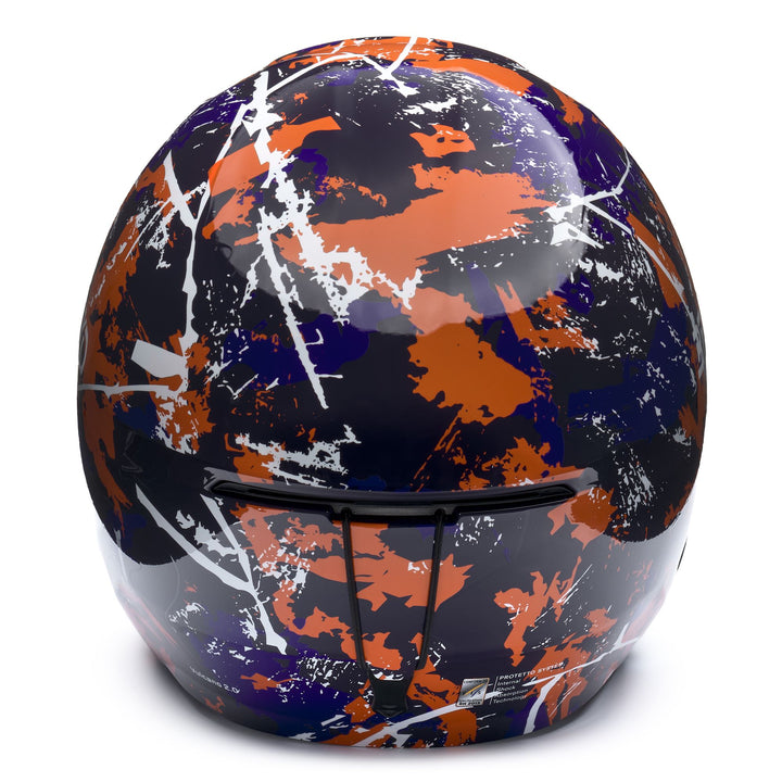 Casque de ski unisexe orange pour la compétition, offrant une protection maximale 4