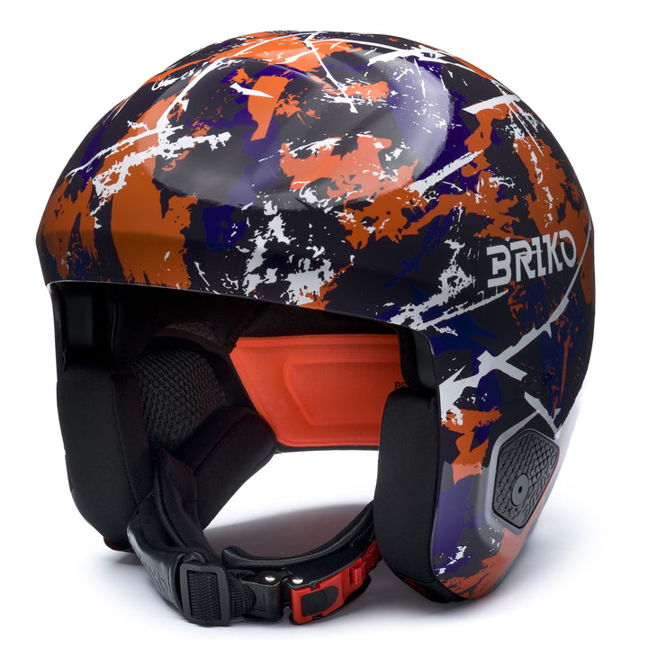 Casque de ski unisexe orange pour la compétition, offrant une protection maximale 1