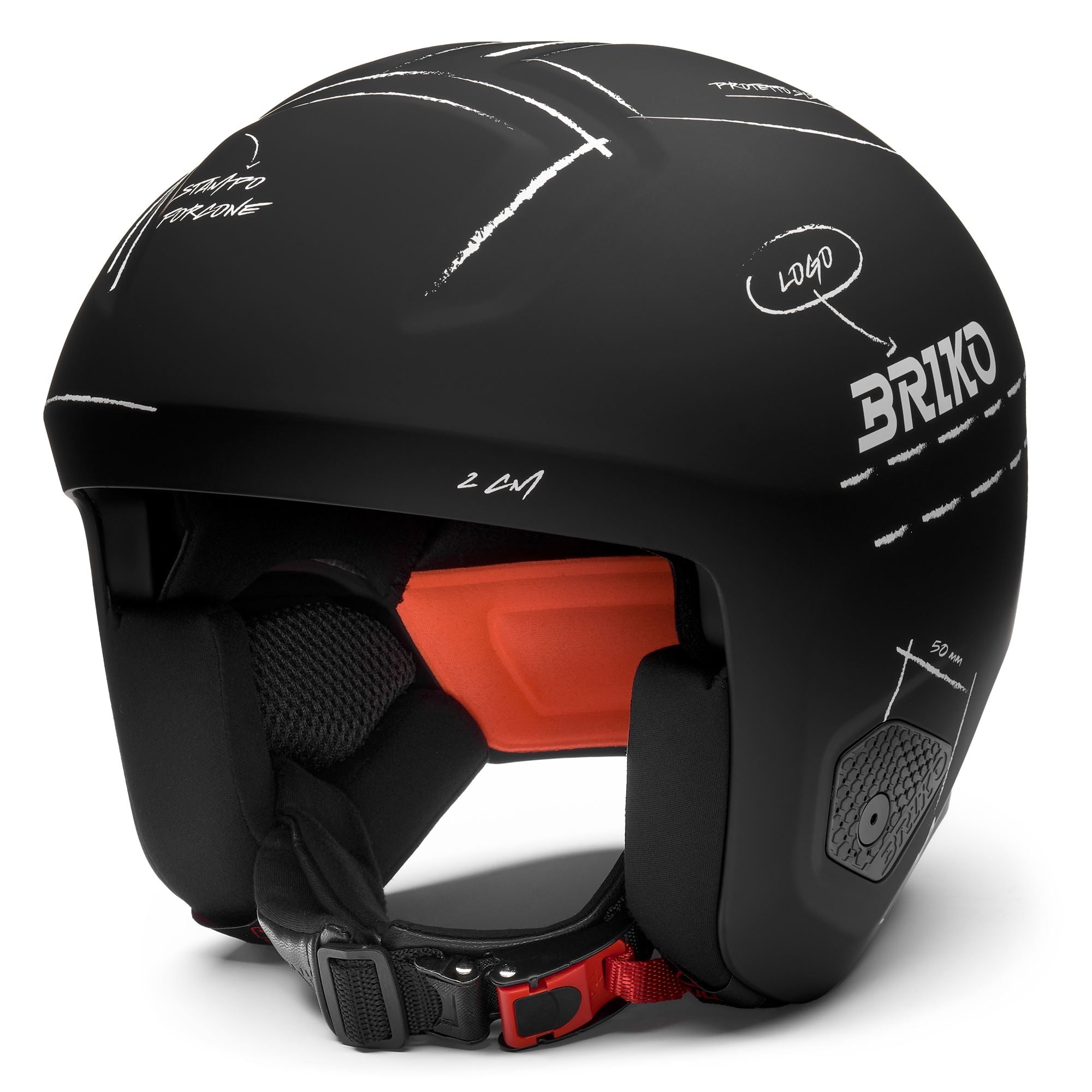Helmets Unisex VULCANO 2.0 Helmet Shiny Black - Orange Fluo