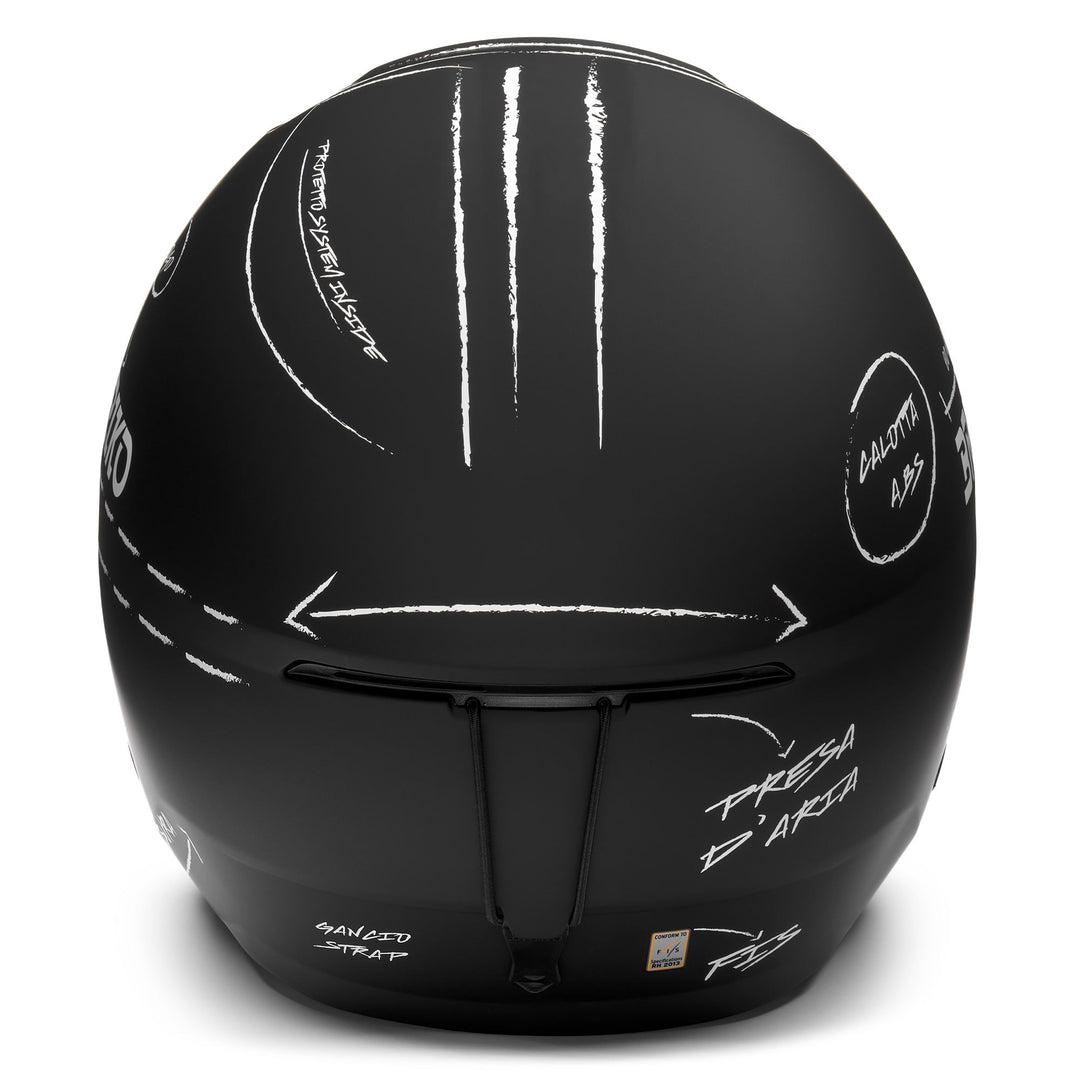 Casque de ski unisexe noir et blanc pour la course main