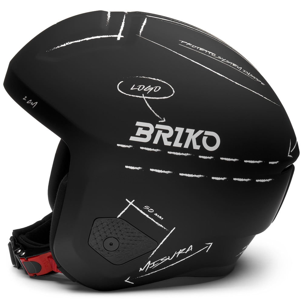 Unisex Black and White Ski Helmet for Racing 02
