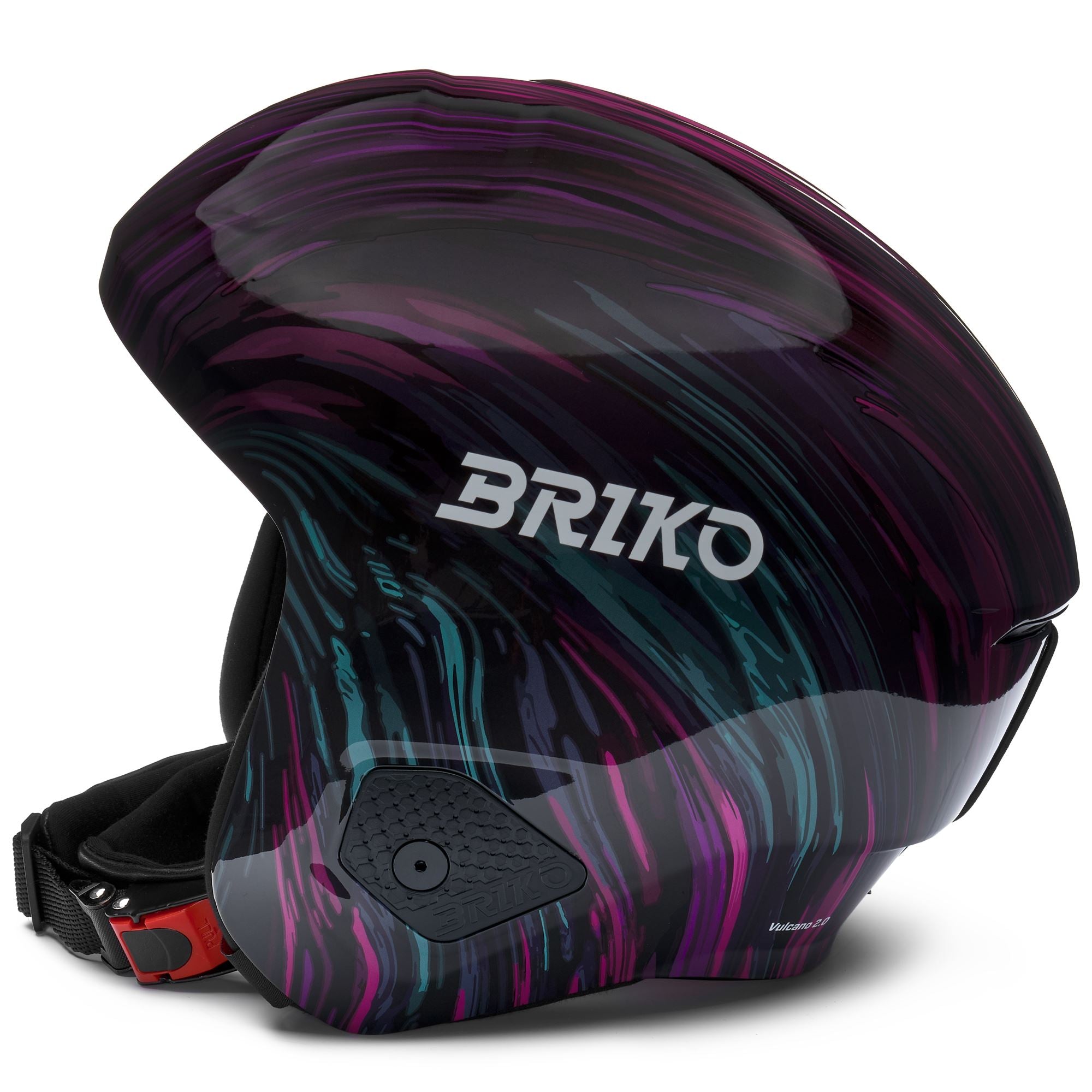 BRIKO ブラック パープル ヘルメット Helmets Unisex VULCANO 2.0 GRAPHIK Helmet Shiny Seance Violet