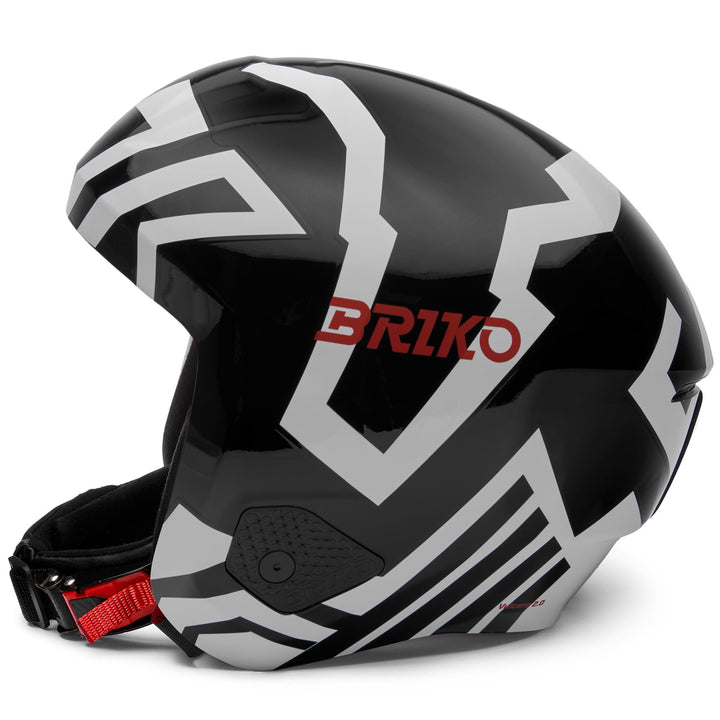 Unisex Black and White Race Helmet for Skiing 2