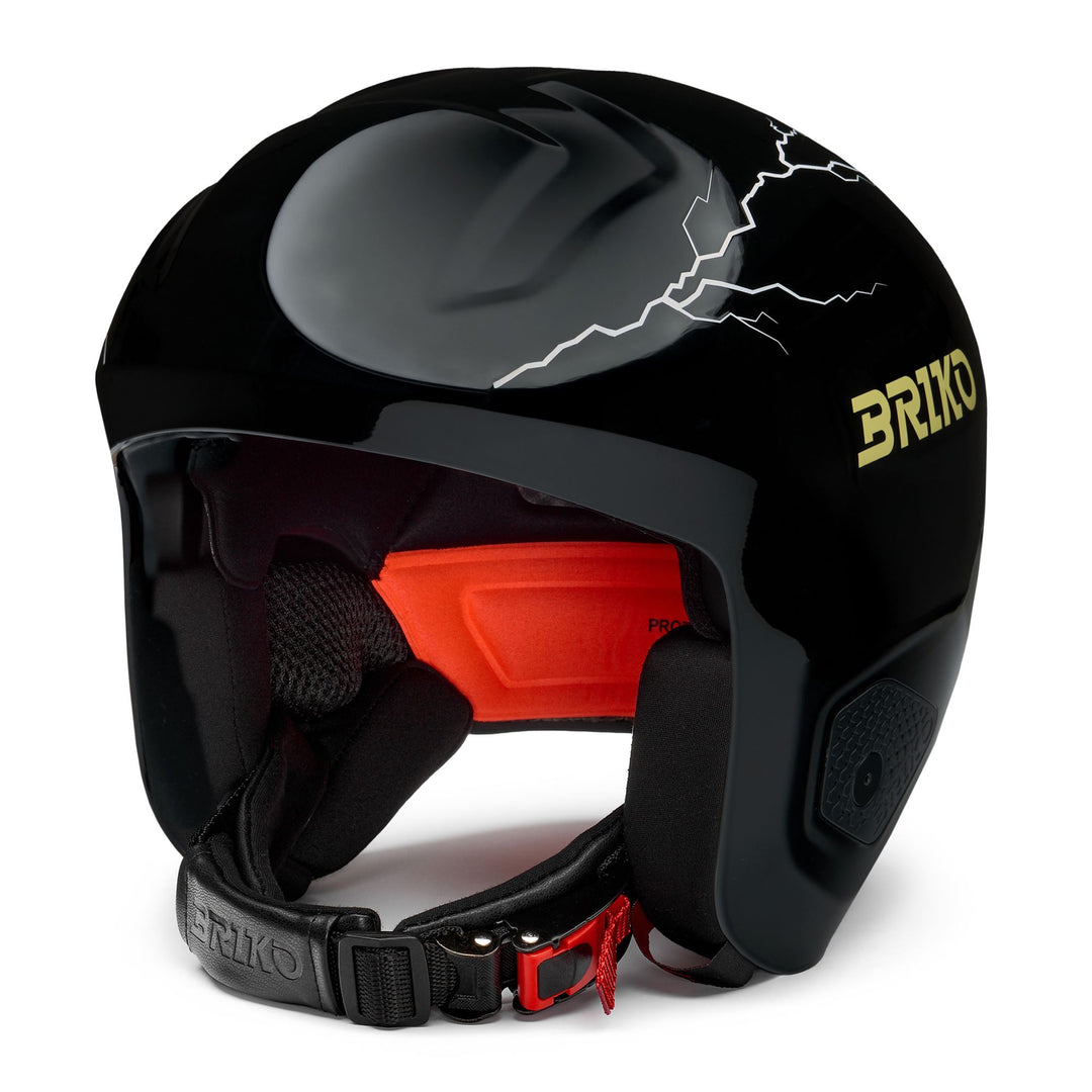 Unisex Black and Yellow Race Helmet for World Cup Skiing 01
