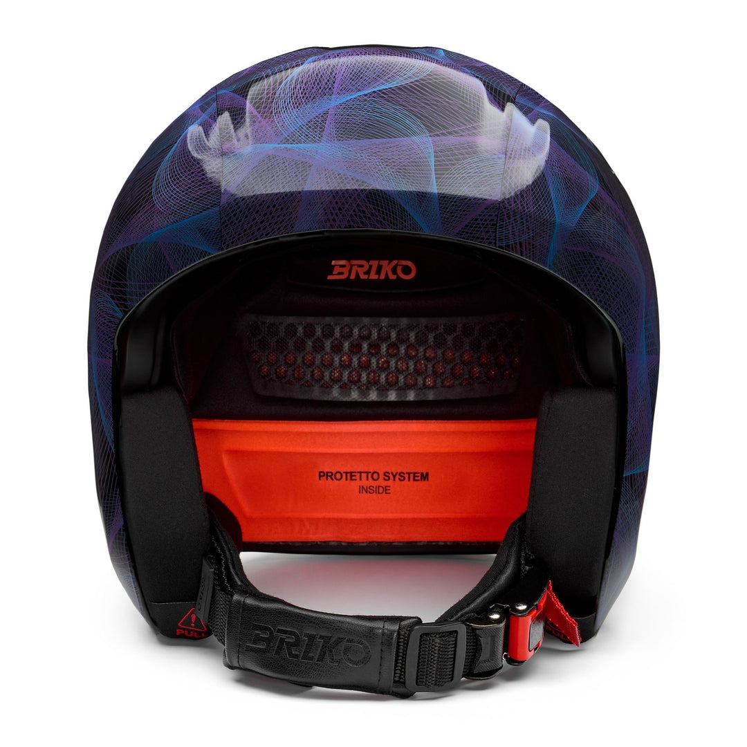 Unisex Black and Purple Ski Racing Helmet with Protective Design main