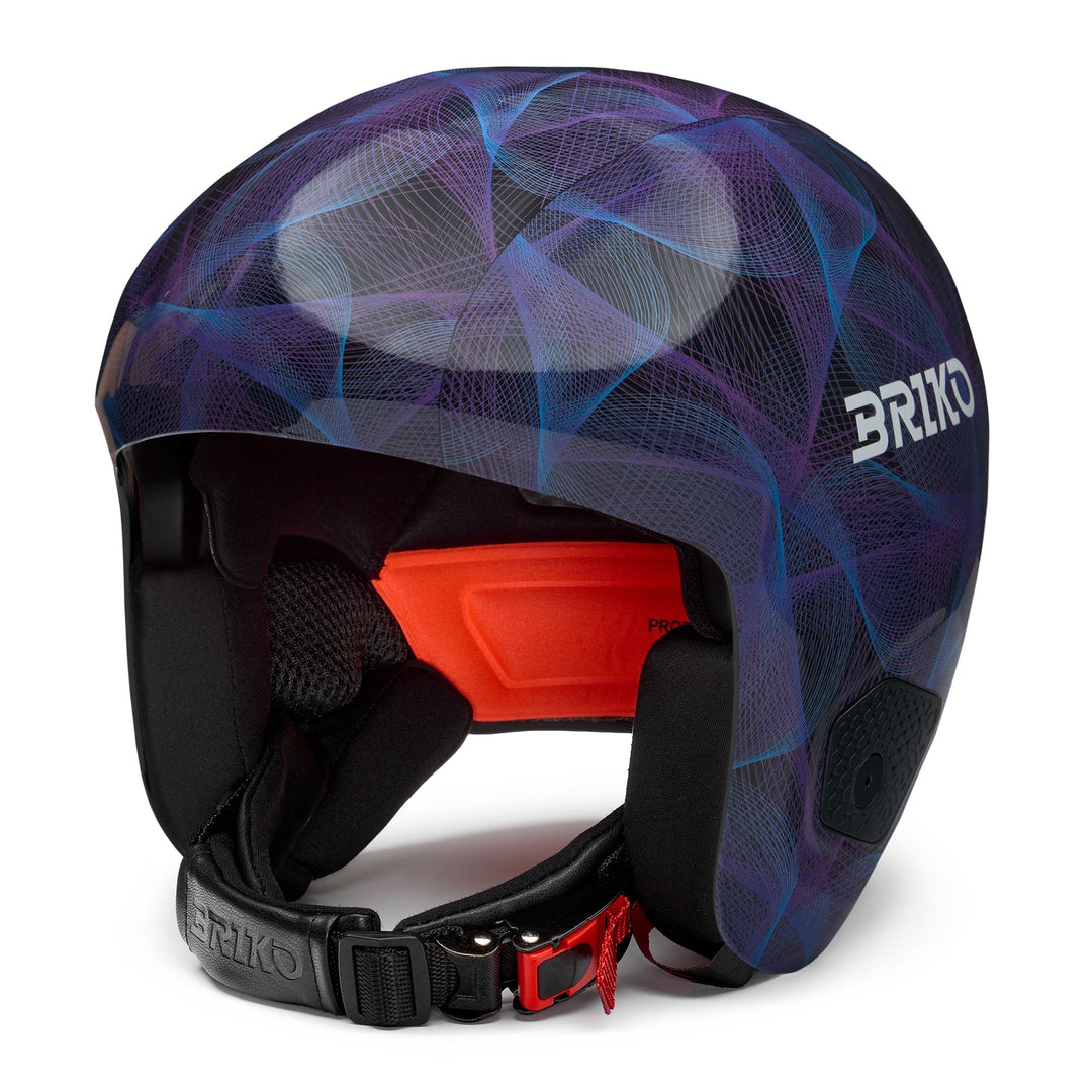 Unisex Black and Purple Ski Racing Helmet with Protective Design 01