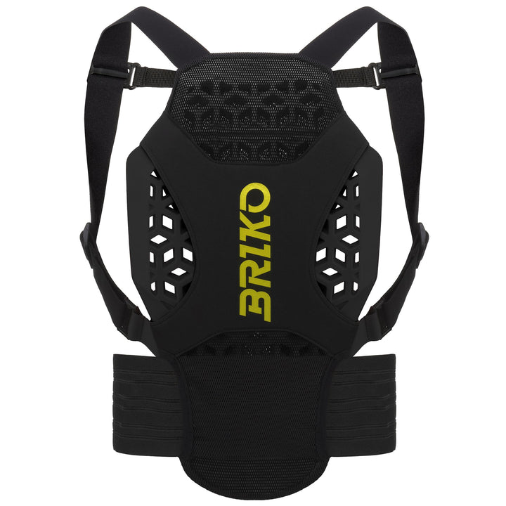 Unisex Black and Yellow Ski Back Protector with Removable Protection 2