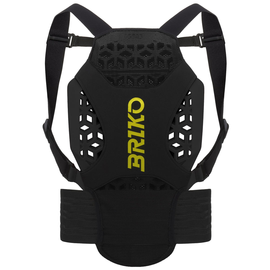Unisex Black and Yellow Ski Back Protector with Removable Protection main