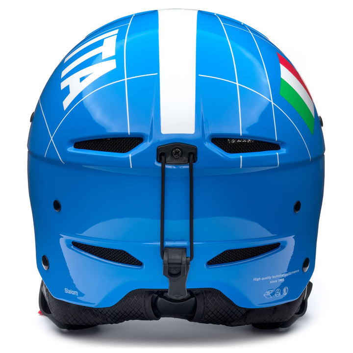 Casco da sci unisex blu e bianco con sistema di ventilazione 4