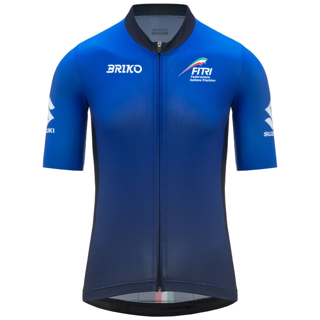 Maglia da triathlon blu da uomo per prestazioni attive 01