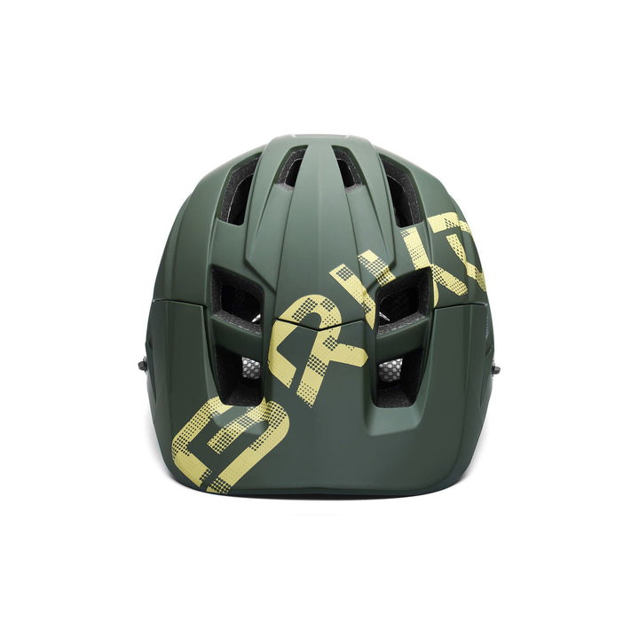 Unisex Green and Grey Mountain Bike Helmet with Visor 3