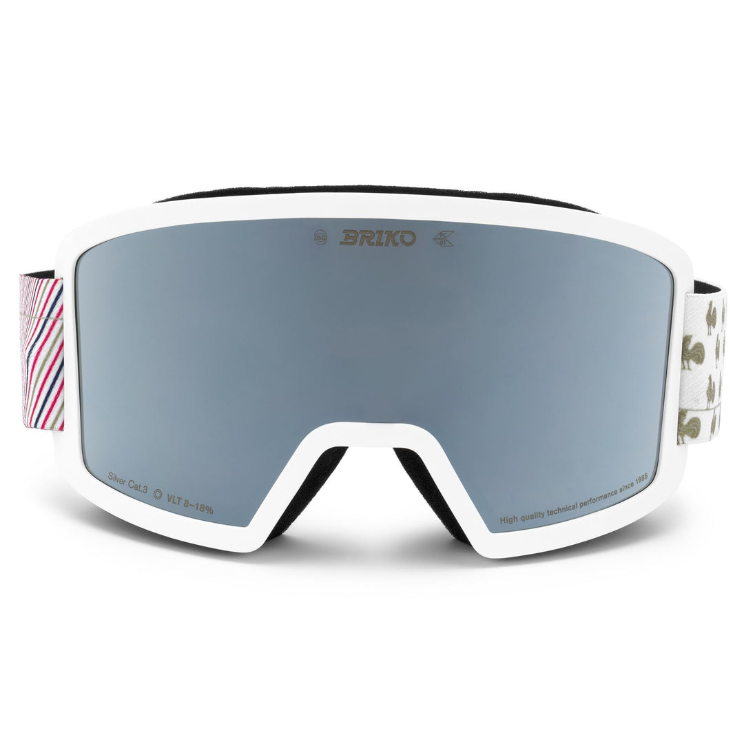 Unisex Blue and White Ski Goggles for Young Athletes 01