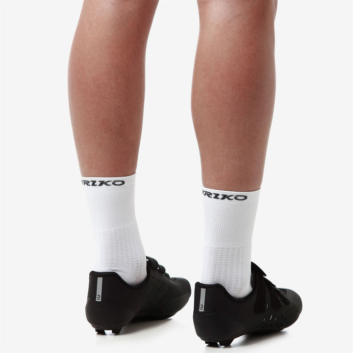 Chaussettes de cyclisme blanches unisexes avec soutien de compression 4