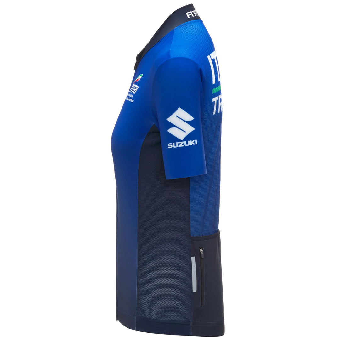 Maglia da triathlon blu da donna per prestazioni attive main