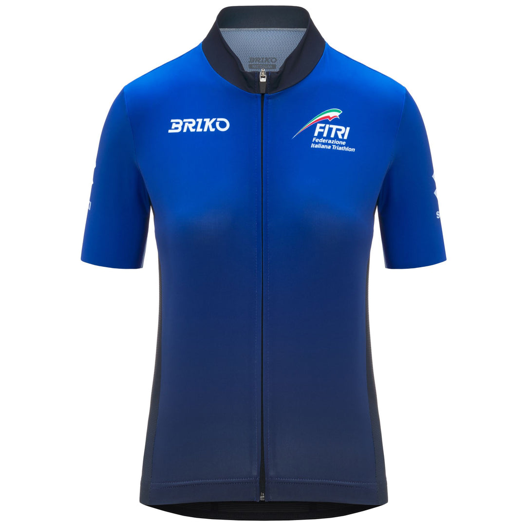 Maglia da triathlon blu da donna per prestazioni attive 01