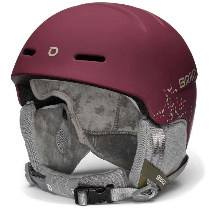 Casque de ski pour femme rouge et beige avec technologie In-Mold 1