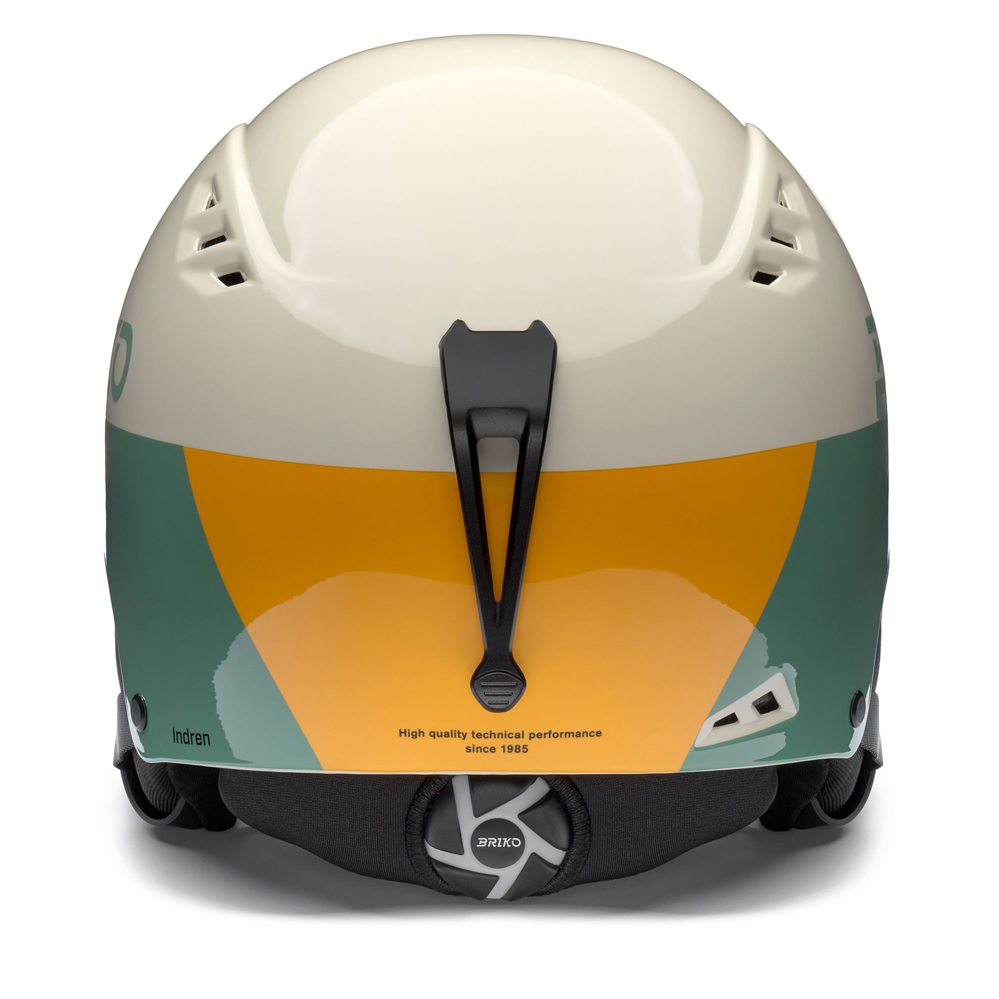Unisex Orange and Amber Ski Helmet with Antibacterial Treatment