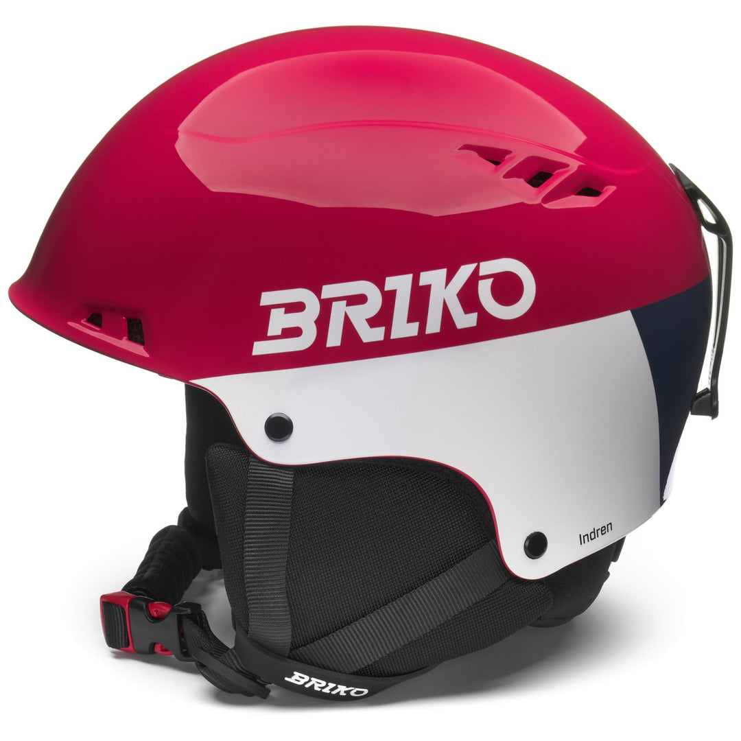 Casco da sci unisex rosso con paraorecchie rimovibili e trattamento antibatterico main