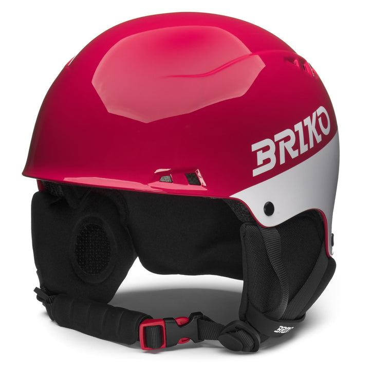 Casco da sci unisex rosso con paraorecchie rimovibili e trattamento antibatterico 1