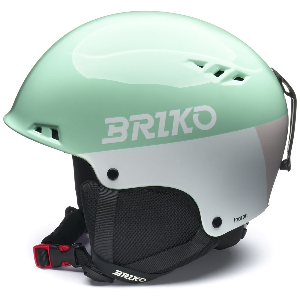 Unisex Green and White Ski Helmet for Freeskier with Antibacterial Treatment 02