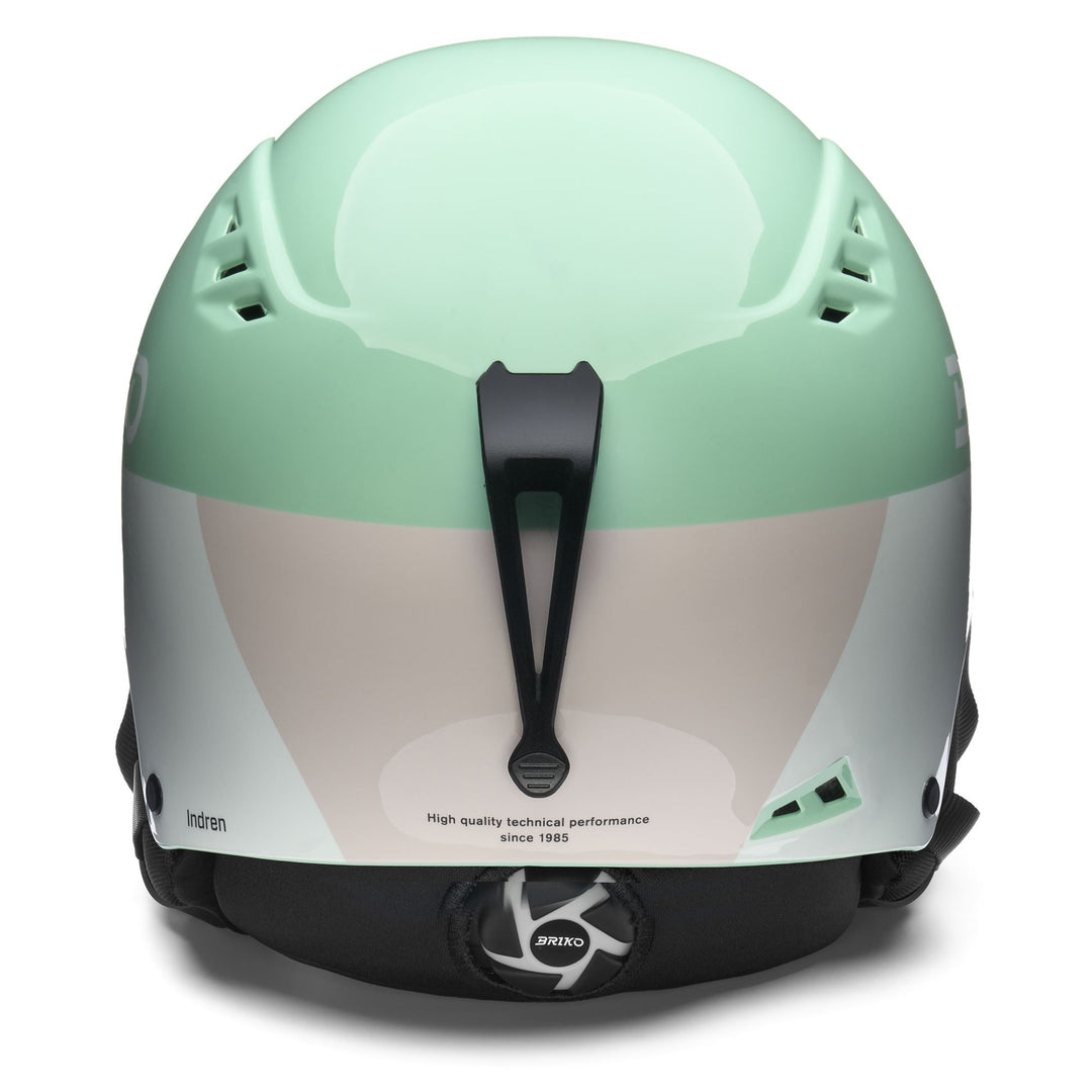 Unisex Green and White Ski Helmet for Freeskier with Antibacterial Treatment main