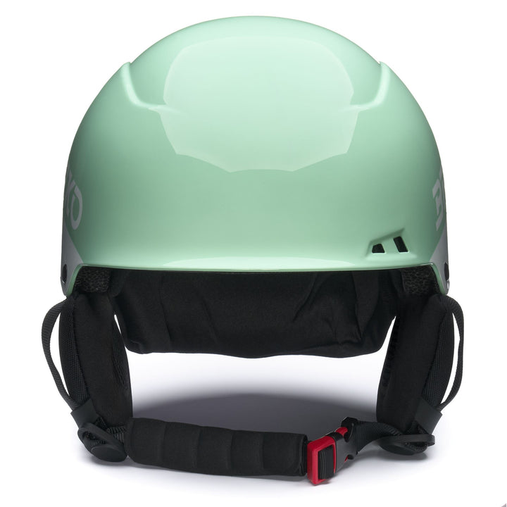 Unisex Green and White Ski Helmet for Freeskier with Antibacterial Treatment 3