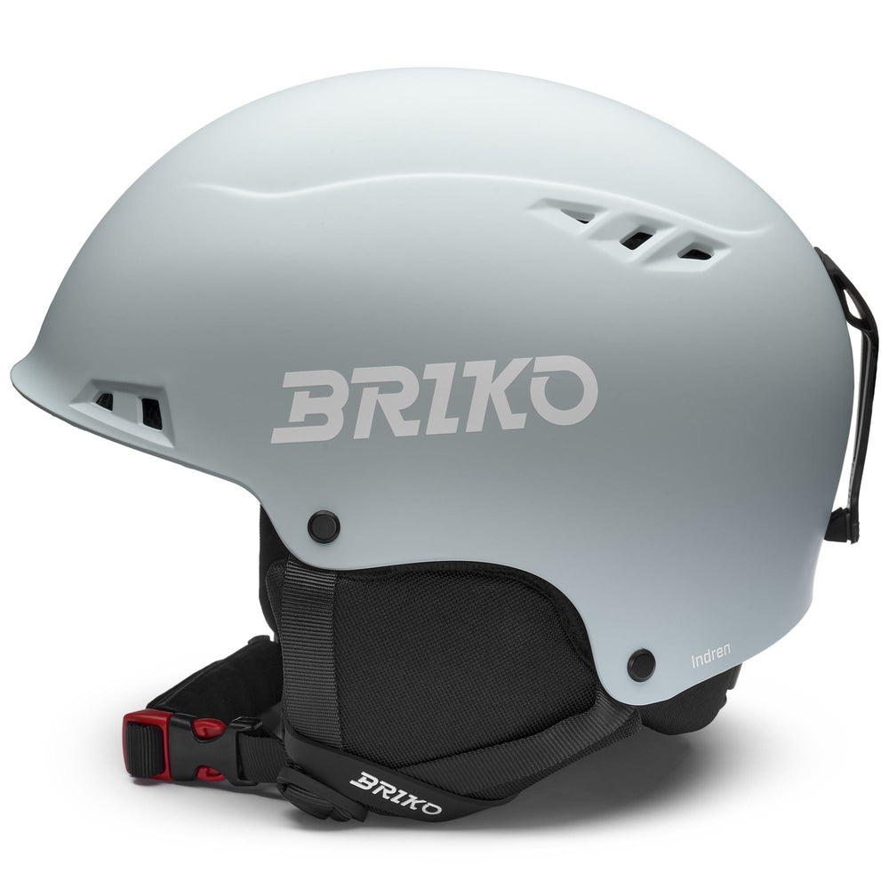 Unisex Grey and White Ski Helmet for Freeskiing with Removable Ear Pads 02