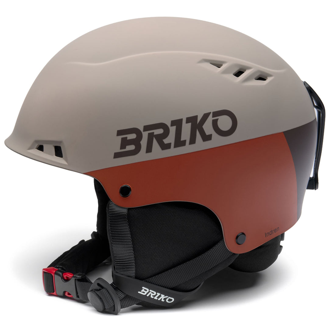 Unisex Beige and Brown Freeskier Helmet with Removable Ear Pads main